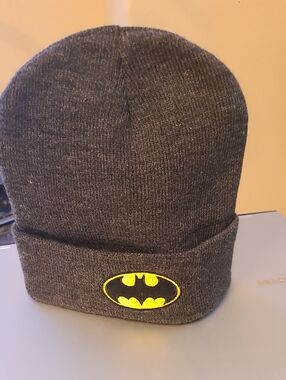 Batman Dark Gray Beanie with Yellow Logo